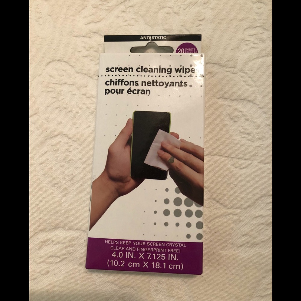 NWT screen cleaning wipes
